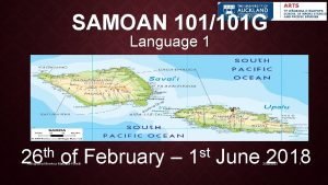 SAMOAN 101101 G Language 1 th 26 of