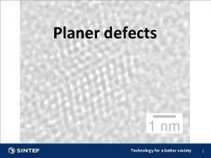 Planer defects