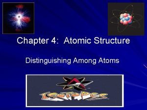 Chapter 4 Atomic Structure Distinguishing Among Atoms Learning