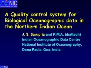 Oceanographic quality measurement