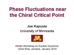 Phase Fluctuations near the Chiral Critical Point Joe