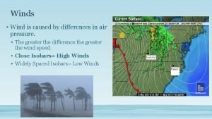 Winds are caused by differences in