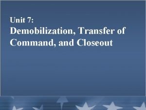 Transfer of command