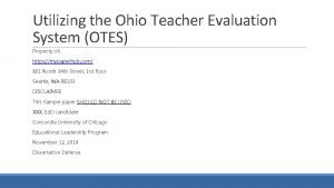 Ohio teacher evaluation system