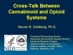 CrossTalk Between Cannabinoid and Opioid Systems Steven R