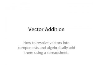 How to resolve vectors
