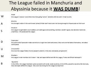 Manchuria and abyssinia