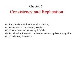 Explain data centric consistency model