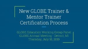 Globe trainer Globe trainer