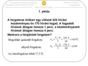 Informatikai Rendszerek Intzete Informatikai Alkalmazsok Tanszk Gbor Dnes