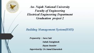 An Najah National University Faculty of Engineering Electrical