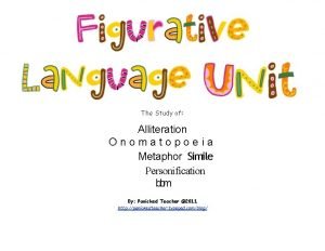 Figurative language alliteration examples