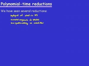 Polynomial time reduction examples
