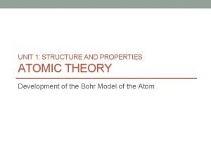 Problems with the bohr model