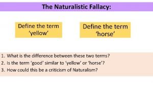 Naturalistic fallacy