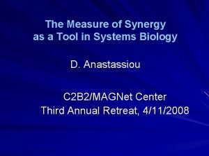 Synergy definition biology