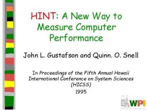 Measure computer performance