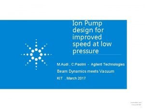 Ion pumps in the pumping speed range 150 to 1000 l/s