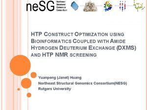 HTP CONSTRUCT OPTIMIZATION USING BIOINFORMATICS COUPLED WITH AMIDE