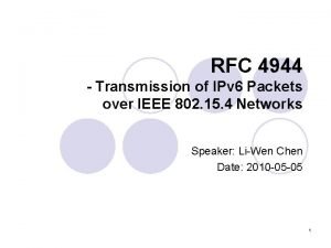 Rfc 4944 Rfc 4944