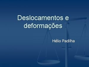 Deslocamentos e deformaes Hlio Padilha Cap 3 Medio