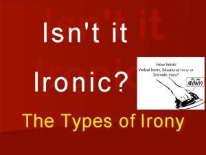 Types of irony