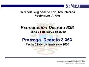 Gerencia Regional de Tributos Internos Regin Los Andes