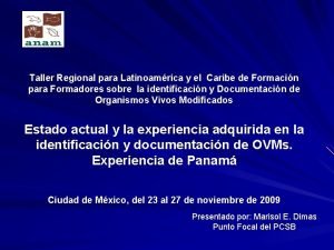 Taller Regional para Latinoamrica y el Caribe de