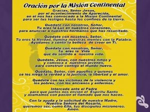 Santas misiones populares Santas misiones populares