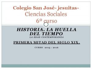 Colegio San Jos jesuitas Ciencias Sociales 6 curso