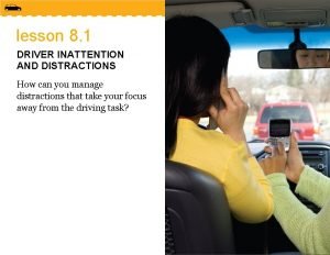 lesson 8 1 DRIVER INATTENTION AND DISTRACTIONS How