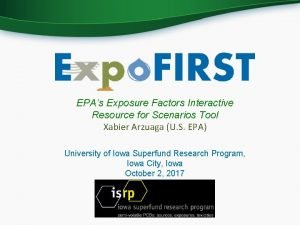 EPAs Exposure Factors Interactive Resource for Scenarios Tool