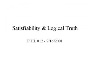 Satisfiability truth table