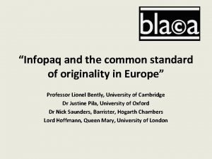 Infopaq and the common standard of originality in