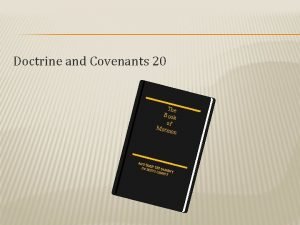 Doctrine and covenants 20