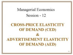 Promotional elasticity of demand