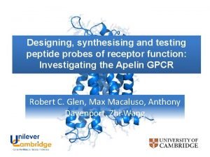 Designing synthesising and testing peptide probes of receptor