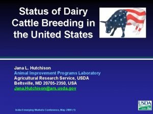 Status of Dairy Cattle Breeding in the United