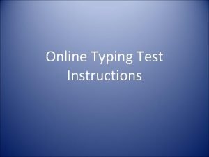 Typing test