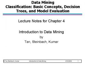 Data Mining Classification Basic Concepts Decision Trees and