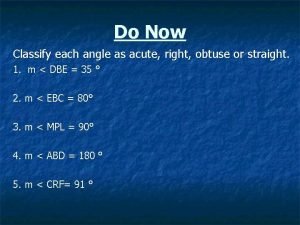 Classify each angle
