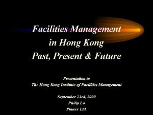 Future of facilities management