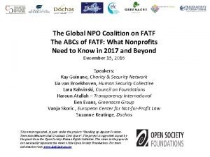 Global npo coalition on fatf