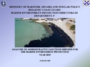 Ministry of maritime affairs and insular policy