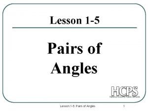 Lesson 1-4 pairs of angles answer key