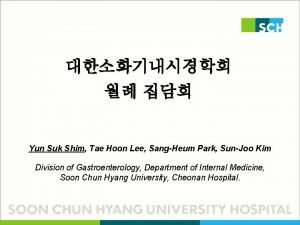 Yun Suk Shim Tae Hoon Lee SangHeum Park