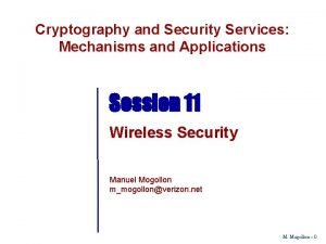 Cryptography security services