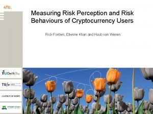 Measuring Risk Perception and Risk Behaviours of Cryptocurrency