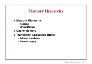 Virtual memory tlb