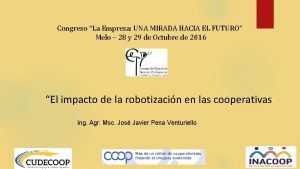 Congreso La Empresa UNA MIRADA HACIA EL FUTURO